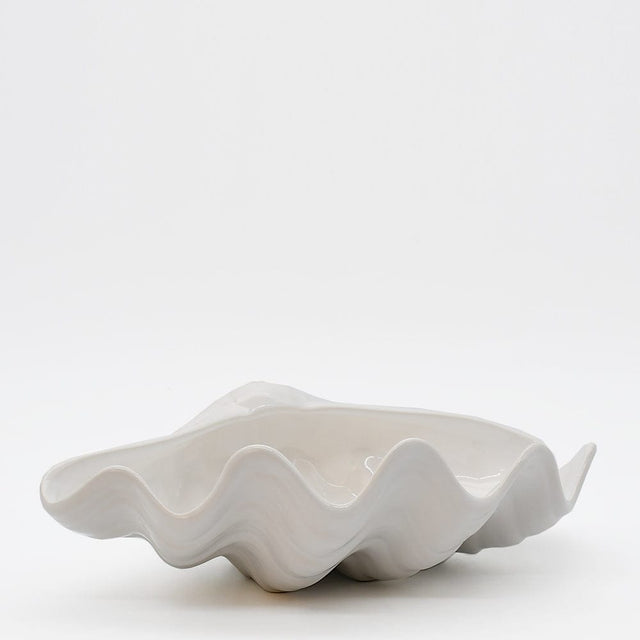 Ceramic Seashell 8.3" - White