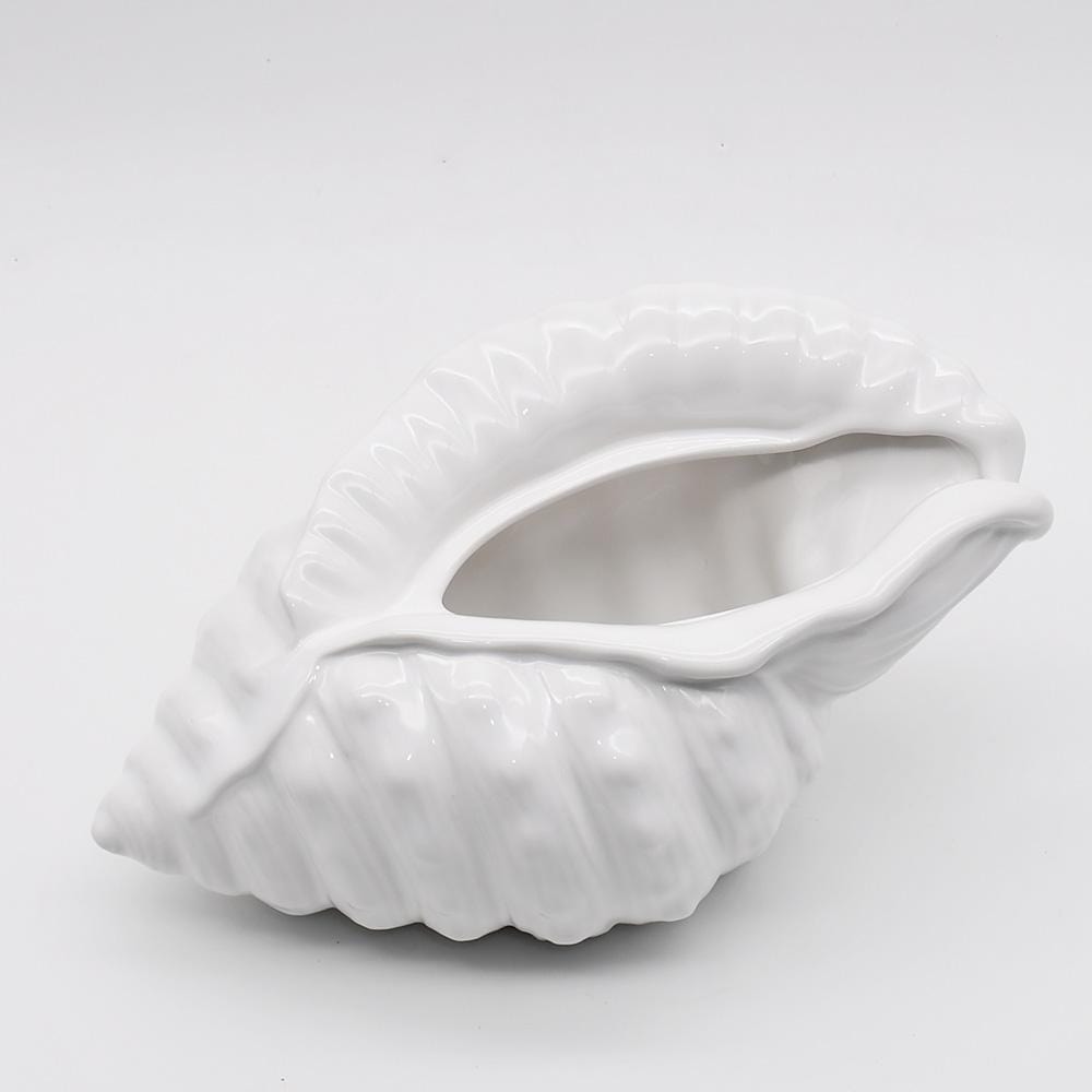 Ceramic Seashell 9.5" - White