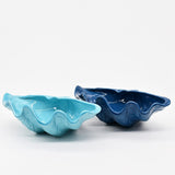 Ceramic Seashell Bowl 11.8'' - Turquoise Bue