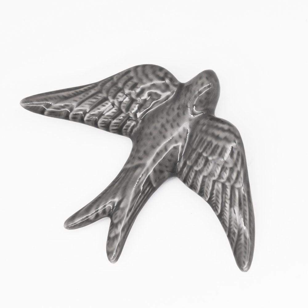 Ceramic Swallow - Dark Grey