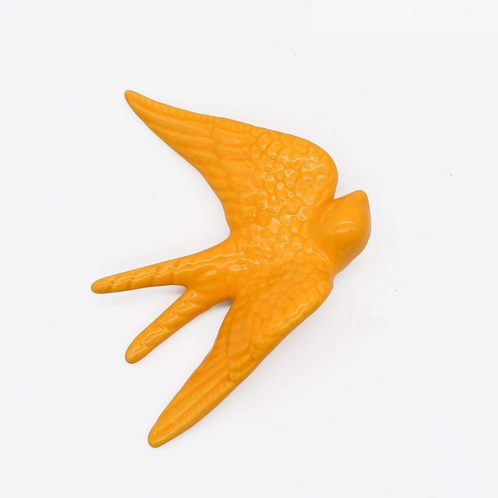 Ceramic Swallow from Caldas da Rainha - Golden yellow