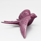 Ceramic swallow from Caldas da Rainha - Purple