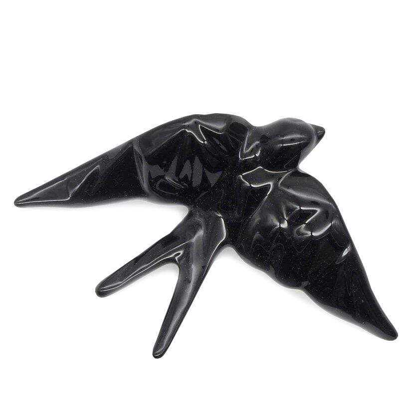 Ceramic Swallow Origami Style - Black