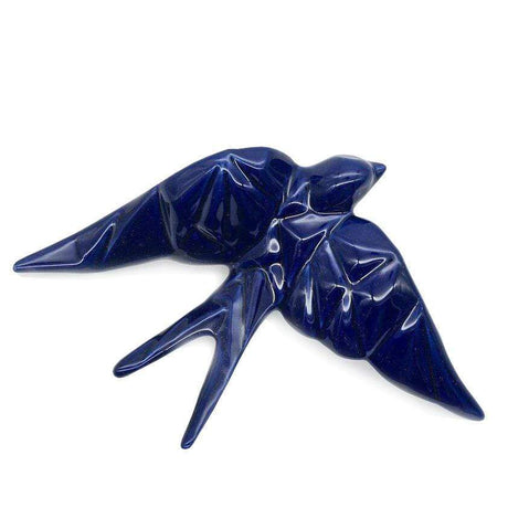 Ceramic Swallow Origami Style - Cobalt Blue