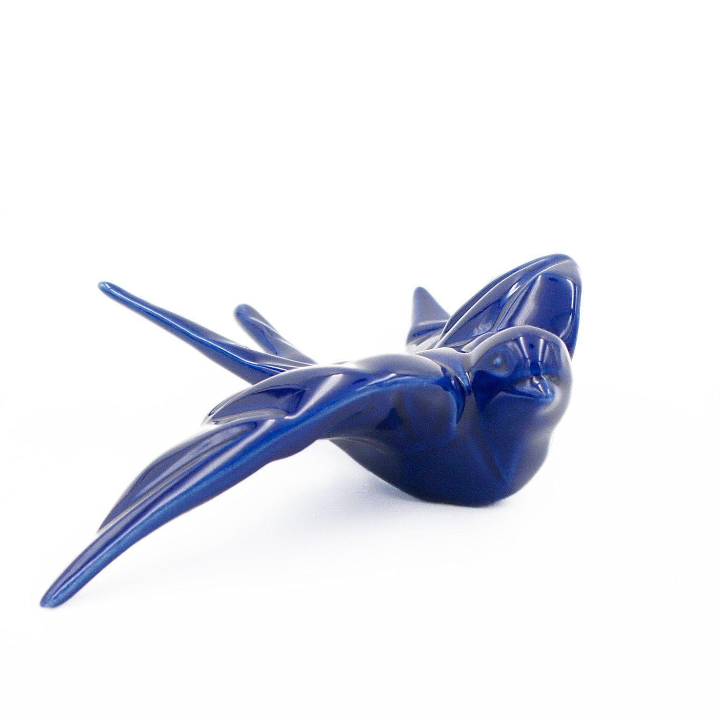 Ceramic Swallow Origami Style - Cobalt Blue