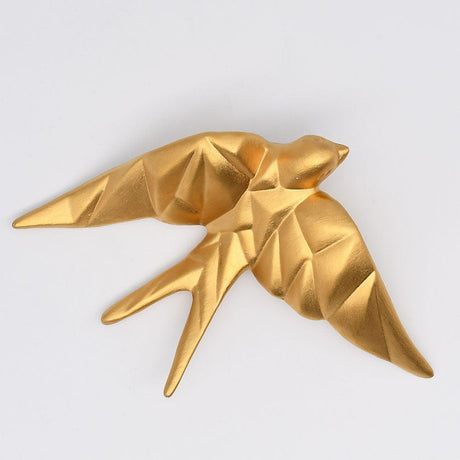 Ceramic Swallow Origami Style - Gold