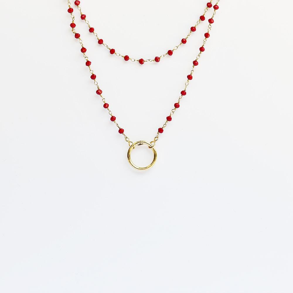 Charm Necklace - Red