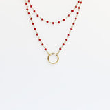 Charm Necklace - Red