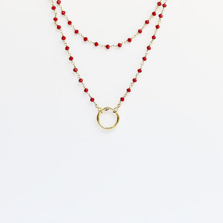 Charm Necklace - Red