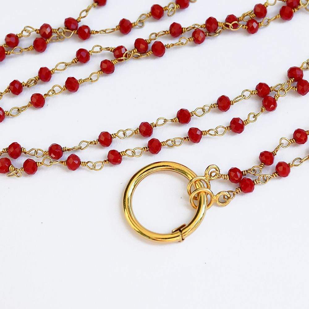 Charm Necklace - Red