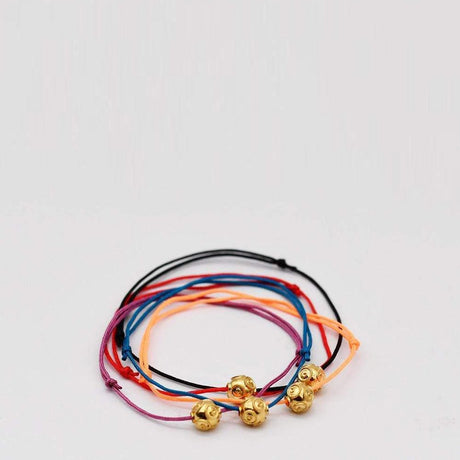 Conta de Viana I Gold-plated Silver and Cotton Bracelet