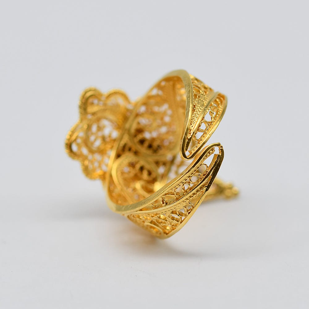 Coração de Viana I Gold-plated Silver Filigree Ring