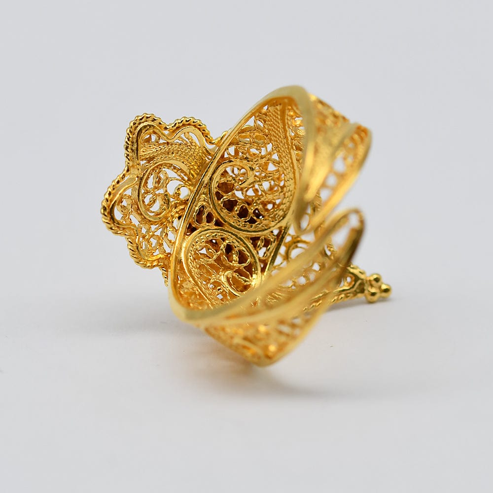 Coração de Viana I Gold-plated Silver Filigree Ring