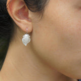 Coração de Viana I Silver Filigree Earrings - 0.8''