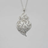 Coração de Viana I Silver Filigree Pendant - 3.5''