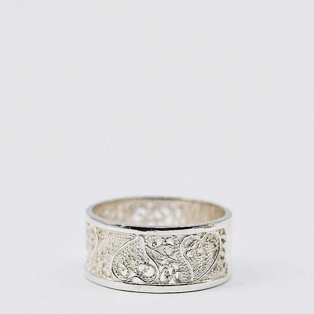 Coração de Viana I Silver Filigree Ring