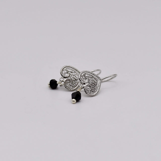 Coração I Silver Filigree Earrings