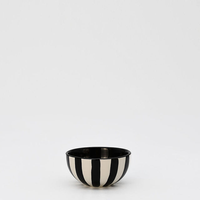 Costa Nova Mar I Striped Ceramic Bowl 3.2'' - Black