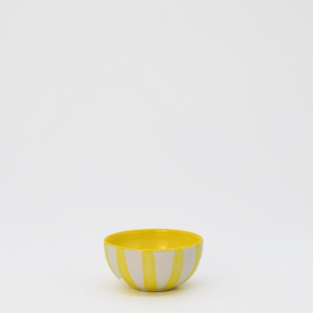 Costa Nova Mar I Striped Ceramic Bowl 3.2'' - Yellow