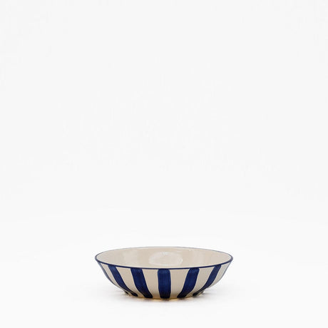 Costa Nova Mar I Striped Ceramic Bowl 5.1'' - Blue