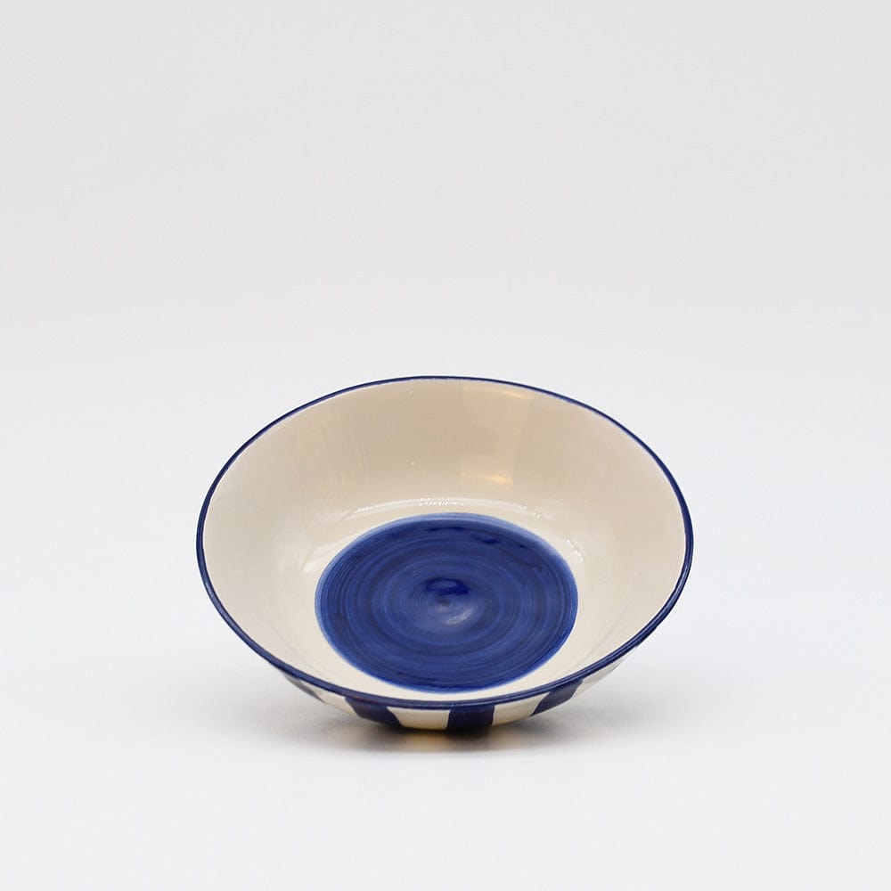 Costa Nova Mar I Striped Ceramic Bowl 5.1'' - Blue