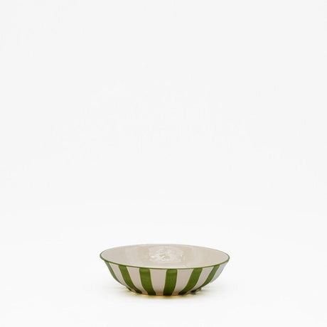 Costa Nova Mar I Striped Ceramic Bowl 5.1'' - Green