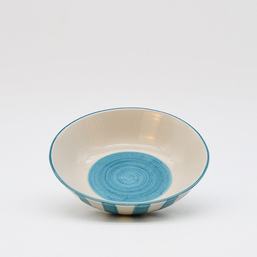 Costa Nova Mar I Striped Ceramic Bowl 5.1'' - Turquoise