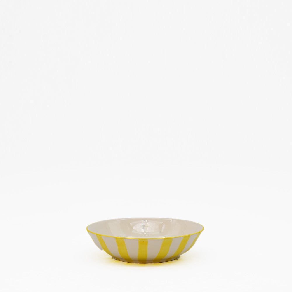 Costa Nova Mar I Striped Ceramic Bowl 5.1'' - Yellow