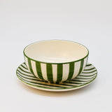 Costa Nova Mar I Striped Ceramic Cereal Bowl 6.3'' - Green