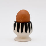 Costa Nova Mar I Striped Ceramic Egg Cup - Black