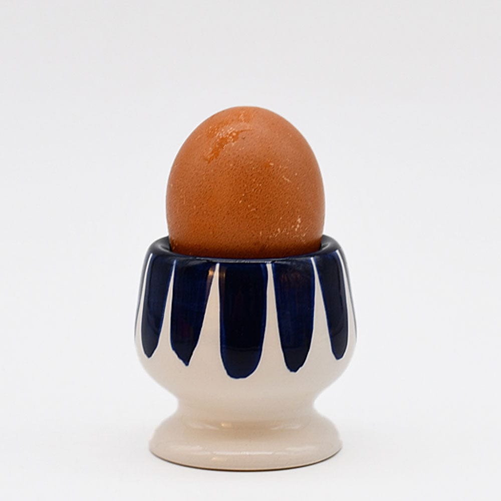 Costa Nova Mar I Striped Ceramic Egg Cup - Blue