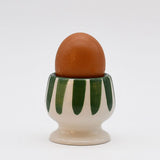 Costa Nova Mar I Striped Ceramic Egg Cup - Green