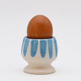 Costa Nova Mar I Striped Ceramic Egg Cup - Turquoise