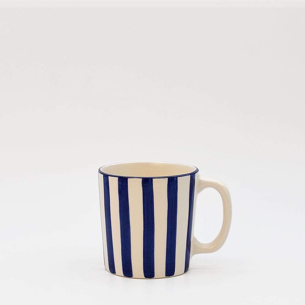 Costa Nova Mar I Striped Ceramic Mug - Blue