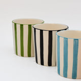 Costa Nova Mar I Striped Ceramic Mug - Green