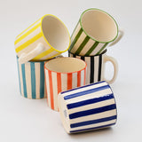 Costa Nova Mar I Striped Ceramic Mug - Green