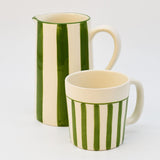 Costa Nova Mar I Striped Ceramic Mug - Green