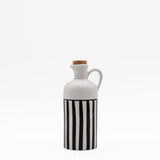 Costa Nova Mar I Striped Ceramic Pitcher 7.1'' - Black