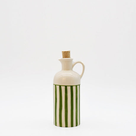 Costa Nova Mar I Striped Ceramic Pitcher 7.1'' - Green