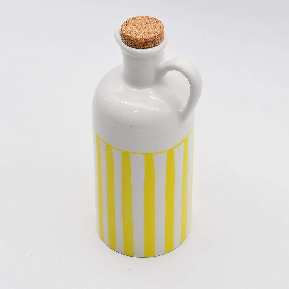 Costa Nova Mar I Striped Ceramic Pitcher 7.1'' - Yellow