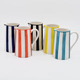 Costa Nova Mar I Striped Ceramic Pitcher - Blue