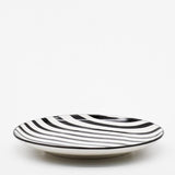 Costa Nova Mar I Striped Ceramic Plate 7.9'' - Black