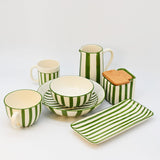 Costa Nova Mar I Striped Ceramic Plate 7.9'' - Green