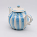 Costa Nova Mar I Striped Ceramic Tea Pot - Turquoise