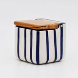 Costa Nova Mar I Striped Kitchen Canister - Blue