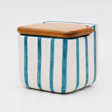 Costa Nova Mar I Striped Kitchen Canister - Turquoise