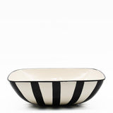 Costa Nova Mar I Striped Salad Bowl 11.0'' - Black