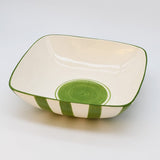 Costa Nova Mar I Striped Salad Bowl 11.0'' - Green