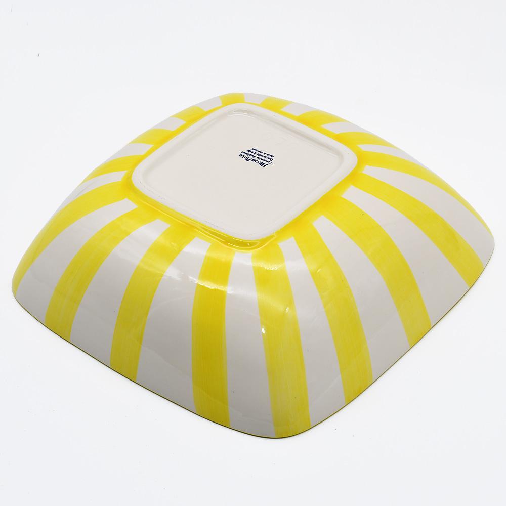 Costa Nova Mar I Striped Salad Bowl 11.0'' - Yellow