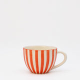 Costa Nova Mar | Striped Ceramic Large Cup - Red